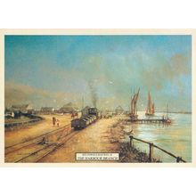 Southwold Railway The Harbour Branch Train Painting Postcard