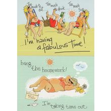 I've Closed The Kitchen Housework 2x Eastbourne Comic Postcard s