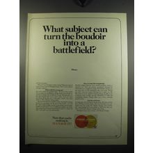 1971 Master Charge Credit Card Ad - What can turn the boudoir into a battlefield