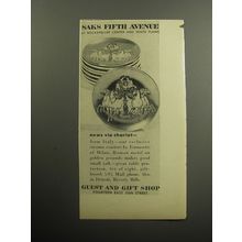 1957 Saks Fifth Avenue Advertisement - Coasters by Fornasetti of Milan