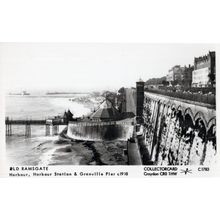 Old Ramsgate Harbour Granville Pier WW1 in 1918 Photo Postcard