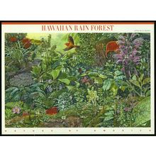 Hawaiian Rain Forest Nature Series Sheet of Ten 44 Cent Stamps Scott 4474