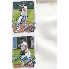 JACOBY JONES & JEIMER CANDELARIO AUTOGRAPH 2021 DETROIT TIGERS ALL-STAR PLAYERS
