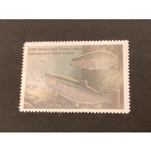 ICOLLECTZONE US Wisconsin 2000 Salmon and Trout Stamp VF NH
