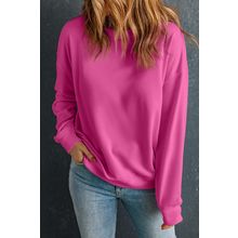 Bonbon Solid Classic Crewneck Pullover Sweatshirt
