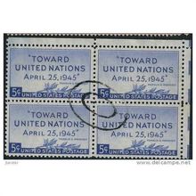 1945 Michel 533 - fine used (o) - block of 4