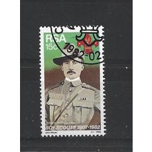 SouthAfrica.75th Anniversary of Boy Scout Movement stamp.Fine Used.Sep25c