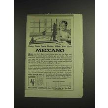 1914 Meccano Toy Set Ad - Rainy Days Don't Matter