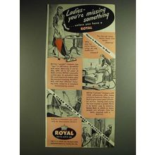 1948 Royal Upright and Cylinder Vacuum Cleaners Ad - Ladies you're missing