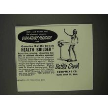 1955 Battle Creek Health Builder Ad - Vibratory Massage