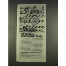 1977 The Asphalt Institute Ad - Showing Signs of Age