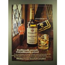 1977 Windsor Canadian Whisky Ad - Traditionally Smooth