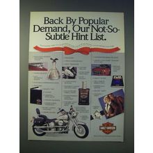 1989 Harley-Davidson Motorcycle Products Ad - Back by popular demand