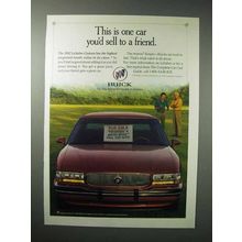 1992 Buick LeSabre Custom Car Ad - Sell to a Friend