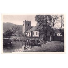 GRASMERE CHURCH, CUMBRIA Lake District unused vintage postcard =