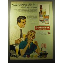 1950 Budweiser Beer Ad - There's nothing like it ..absolutely nothing