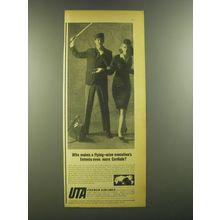 1964 UTA French Airlines Ad - Who makes a flying-wise executive's Entente