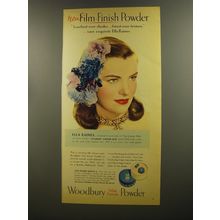 1945 Woodbury Film Finish Powder Advertisement - Ella Raines