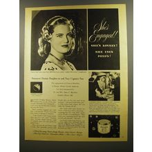 1945 Pond's Cold Cream Ad - She's engaged! She's lovely! She uses Pond's!