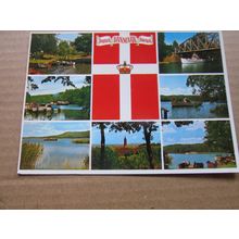 multiview, DENMARK country . used postcard 1987 postmark =