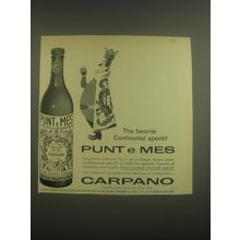 1962 Carpano Punt e Mes Aperitif Advertisement