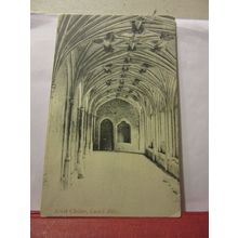 NORTH CLOISTER, LACOCK ABBEY WILTSHIRE unused antique postcard by E C Hunt . /