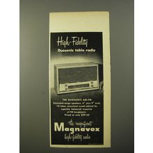 1954 Magnavox Duosonic AM-FM Radio Ad - High-Fidelity Duosonic table radio