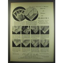 1956 Mosse Linens Ad - Your august opportunity at Mosse!