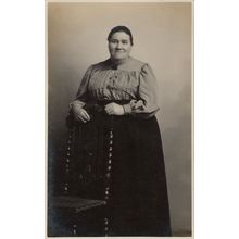 Fat Overweight Lady Man Haircut Antique Real Photo Postcard