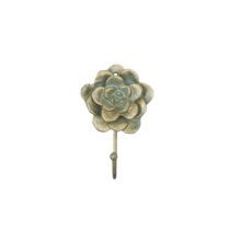 Pack Of 2] Antique Bronze Cast Iron Decorative Rose Hook 7""