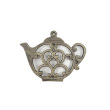 Pack Of 2] Rustic Gold Cast Iron Round Teapot Trivet 8""