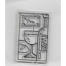 Wine Stamp. App 4x6cm. Stamping Cardmaking Scrapbooking Crafts