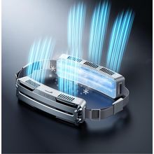 Portable Waist Fan with 2 Cooling Plates, Wearable Belt Clip on Fan 5000Mah Rech
