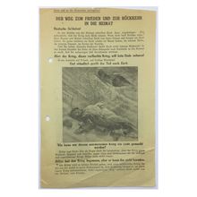 WW2 Soviet/Russian Air Drop Propaganda Leaflet. - Code 469. - 1941.