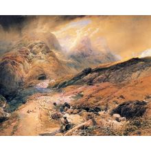 Thomas Miles Richardson Sr- - In the Pass of Glencoe- Argyll Poster Canvas Movie