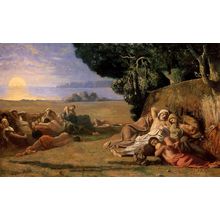 Puvis_de_Chavannes_Pierre_Le_Sommeil Poster Canvas Movie Film Print A0 A1 A2 A3
