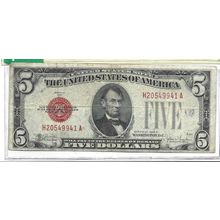 1928-E US $5.00 United States Note Bill VF