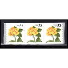 3054 32c Yellow Rose Very Fine MNH PNC 5556/3 PA3680