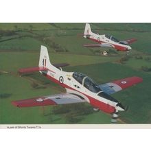 Shorts Tucano T.1s from Central Flying School RAF Scampton Plane Photo Postcard