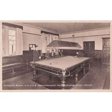 Billiard Team Players NECFS Convalescent Home Grange Over Sands Postcard