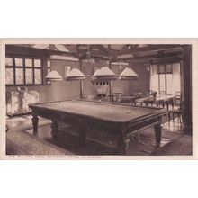 Billiard Room Watersford Hotel Ullswater Cumbria Old Postcard
