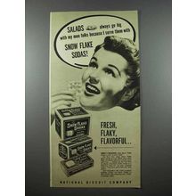 1941 Nabisco Snow Flake Sodas Cracker Ad - Salads
