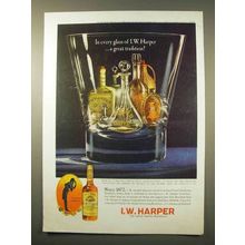 1963 I.W. Harper Bourbon Whiskey Ad - In Every Glass