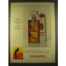 1963 I.W. Harper Bourbon Ad - What a handsome way to give pleasure!