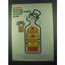 1969 Gordon's Gin Ad - Merrie Olde English Keep Gin Up