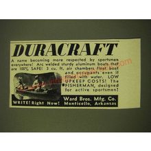 1949 Ward Bros. Mfg. Co. Duracraft Boats Ad