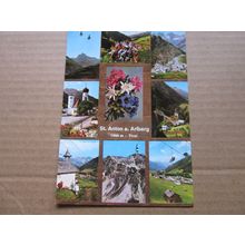 multiview, ST. ANTON AM ARLBERG, AUSTRIA .used vintage postcard =