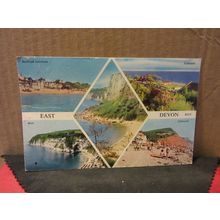 multiview, EAST DEVON used postcard ..by Harvey Barton 1979 pm =