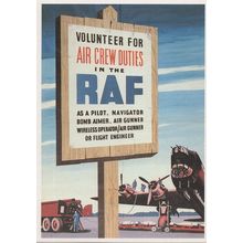 RAF WW2 Pilot Aircraft Recruitment War Poster Postcard