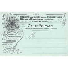 Roquefort Societe Goat Cheese Makers French Advertising Postcard